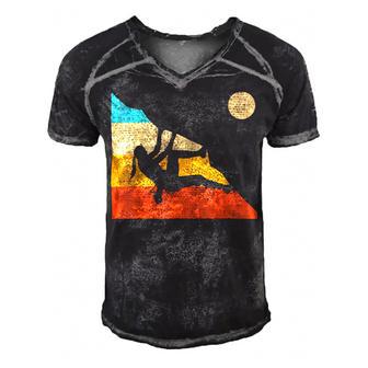 Vintage Retro Rock Climber 178 Shirt Men's Short Sleeve V-neck 3D Print Retro Tshirt | Favorety UK