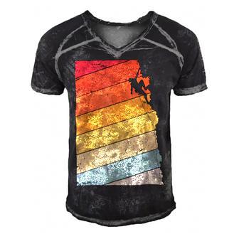 Vintage Retro Rock Climber 180 Shirt Men's Short Sleeve V-neck 3D Print Retro Tshirt | Favorety DE