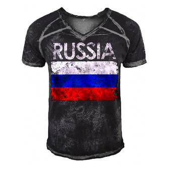 Vintage Russia Russian Flag Pride 500 Trending Shirt Men's Short Sleeve V-neck 3D Print Retro Tshirt | Favorety