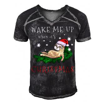 Wake Me Up When Its Christmas 820 Shirt Men's Short Sleeve V-neck 3D Print Retro Tshirt | Favorety AU