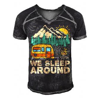 We Sleep Funny Camping Men's Short Sleeve V-neck 3D Print Retro Tshirt | Favorety UK