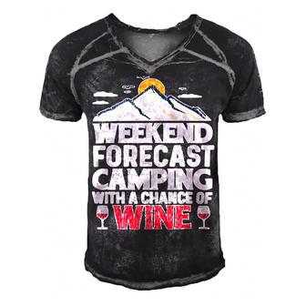 Weekend Forcast Wine Lover Outdoor 26 Shirt Men's Short Sleeve V-neck 3D Print Retro Tshirt | Favorety