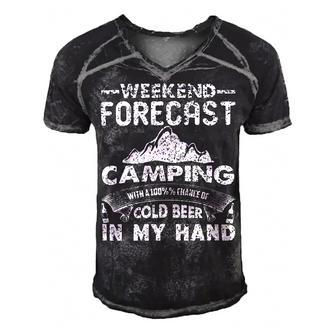 Weekend Forecast Camping 716 Trending Shirt Men's Short Sleeve V-neck 3D Print Retro Tshirt | Favorety UK