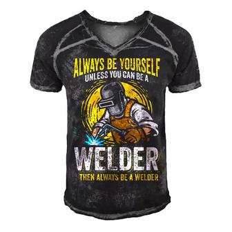 Welder Clothes For Men Funny Welding V2 Men's Short Sleeve V-neck 3D Print Retro Tshirt - Seseable