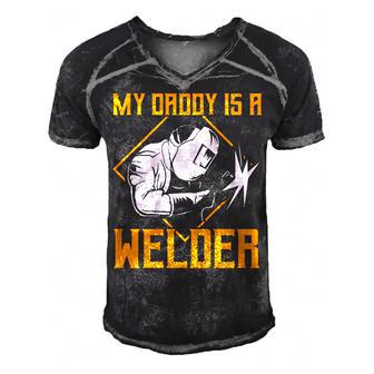 Welder Gifts Welding Design On Back Of Clothing V3 Men's Short Sleeve V-neck 3D Print Retro Tshirt - Seseable