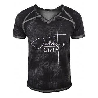 Womens Im A Daddys Girl - Christian Gifts - Funny Faith Based V-Neck Men's Short Sleeve V-neck 3D Print Retro Tshirt | Mazezy