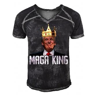 Womens Maga King Shirt The Great Maga King Trump Ultra Maga Men's Short Sleeve V-neck 3D Print Retro Tshirt | Favorety