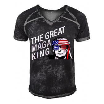 Womens The Great Maga King Trump Ultra Maga Men's Short Sleeve V-neck 3D Print Retro Tshirt | Favorety CA