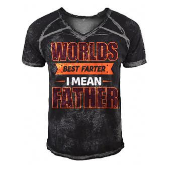 Worlds Best Farter Ever I Mean Father Fathers Day T Shirts Men's Short Sleeve V-neck 3D Print Retro Tshirt - Monsterry