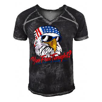 You Free Tonight Bald Eagle American Flag Happy 4Th Of July V2 Men's Short Sleeve V-neck 3D Print Retro Tshirt | Mazezy