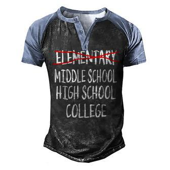 2022 Elementary Graduation-Fun Elementary School Graduation Men's Henley Raglan T-Shirt | Mazezy