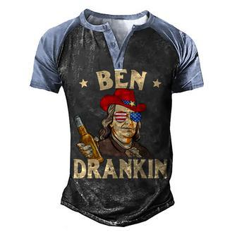 Ben Drankin 4Th Of July Patriotic Funny Drinking Men's Henley Shirt Raglan Sleeve 3D Print T-shirt - Seseable