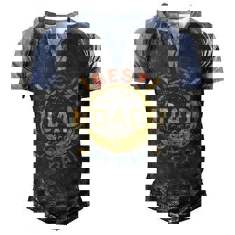 Mens Best Dad By Par Golf Lover Fathers Day Men's Henley Raglan T-Shirt | Mazezy