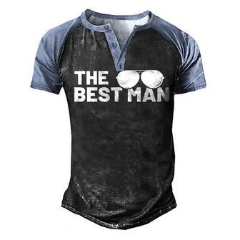 Best Man Bachelor Supplies Party Wedding V2 Men's Henley Shirt Raglan Sleeve 3D Print T-shirt - Seseable