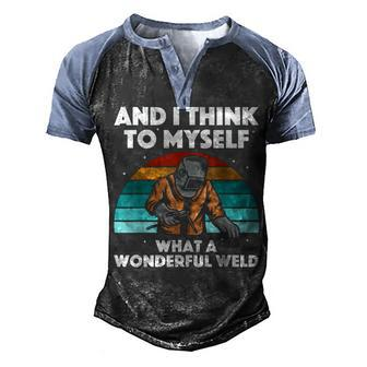 Best Welding Art Men Women Arc Welder Pipeliner Ironworker Men's Henley Shirt Raglan Sleeve 3D Print T-shirt - Seseable
