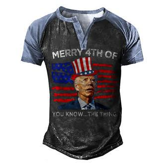 Biden 4Th Of July | Joe Biden Happy Fathers Day Funny Men's Henley Shirt Raglan Sleeve 3D Print T-shirt - Seseable