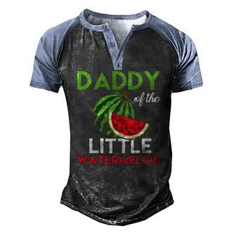 Mens Cute Watermelon Daddy Dad For Men Men's Henley Raglan T-Shirt | Mazezy