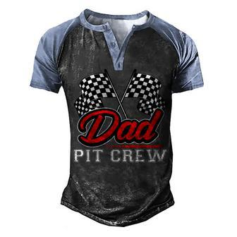 Dad Pit Crew Funny Birthday Boy Racing Car Pit Crew B-Day Men's Henley Shirt Raglan Sleeve 3D Print T-shirt - Seseable