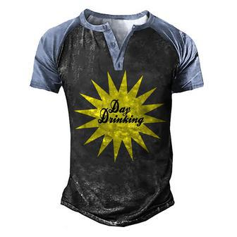 Day Drinking Funny Sunday Funday Alcohol  Men's Henley Shirt Raglan Sleeve 3D Print T-shirt