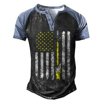 Drinking Beer American Flag 4Th Of July Drinker Patriotic Men's Henley Shirt Raglan Sleeve 3D Print T-shirt - Seseable