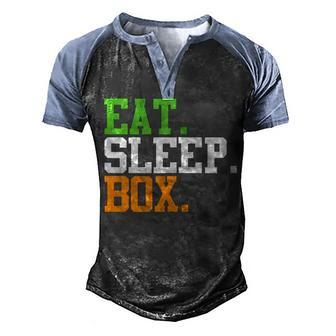 Eat Sleep Box | Irish Pride Boxing Men's Henley Shirt Raglan Sleeve 3D Print T-shirt - Seseable