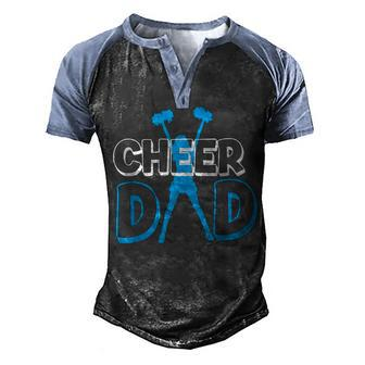 Father Cheerleading Gift From Cheerleader Daughter Cheer Dad V3 Men's Henley Shirt Raglan Sleeve 3D Print T-shirt - Seseable