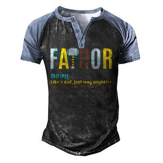 Fathor For Men Fathers Day Gift Viking Fathor Hero Men's Henley Shirt Raglan Sleeve 3D Print T-shirt - Seseable