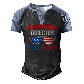 Fireworks Director If I Run You Run 4Th Of July V2 Men's Henley Shirt Raglan Sleeve 3D Print T-shirt - Seseable