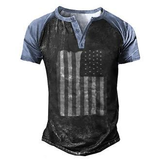 Freedom Matters Laura Ingraham Usa Flag Men's Henley Raglan T-Shirt | Mazezy