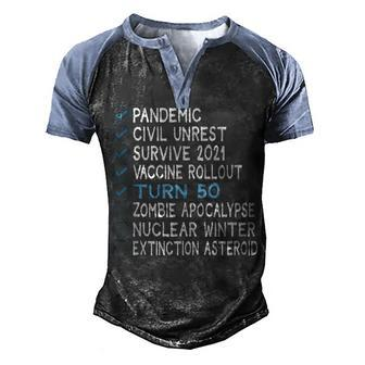 Funny 50Th Birthday I 50 Years I 1972 2022 I Quarantine Men's Henley Shirt Raglan Sleeve 3D Print T-shirt - Seseable