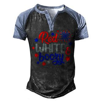 Funny Fourth Of July 4Th Of July Red White And Boozy Men's Henley Shirt Raglan Sleeve 3D Print T-shirt - Seseable
