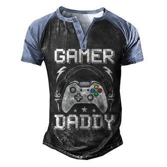Gamer Daddy Video Gamer Gaming Men's Henley Shirt Raglan Sleeve 3D Print T-shirt - Seseable