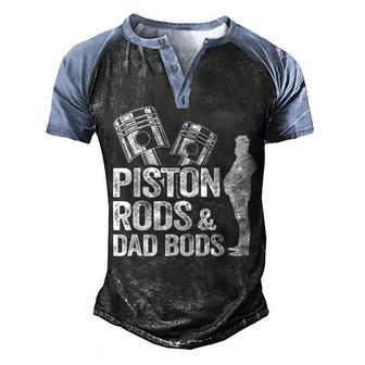 Garage Race Car Parts Mechanic Piston Rods And Dad Bods V2 Men's Henley Shirt Raglan Sleeve 3D Print T-shirt - Seseable