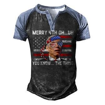 Happy 4Th Of You Know The Thing Funny 4Th Of July Amaica Men's Henley Shirt Raglan Sleeve 3D Print T-shirt - Seseable