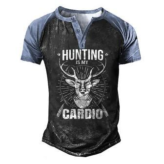 Hunting Deer Hunter Hunting Season Men's Henley Raglan T-Shirt | Mazezy