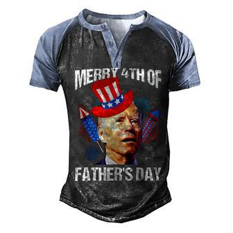 Joe Biden Confused Merry 4Th Of Fathers Day Fourth Of July Men's Henley Shirt Raglan Sleeve 3D Print T-shirt - Seseable
