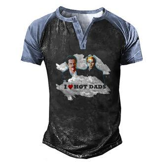 I Love Hot Dads Charlie Swan Carlisle Cullen Men's Henley Raglan T-Shirt | Mazezy