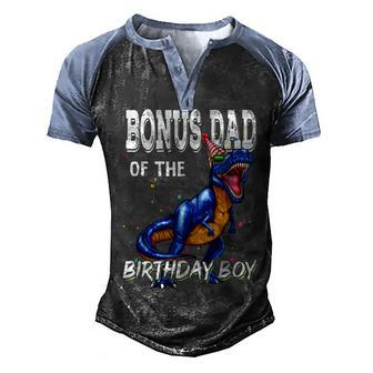 Mens Bonus Dad Of The Birthday Boy Matching Father Bonus Dad Men's Henley Shirt Raglan Sleeve 3D Print T-shirt - Seseable