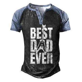 Mens Funny Dads Birthday Fathers Day Best Dad Ever Men's Henley Shirt Raglan Sleeve 3D Print T-shirt - Seseable