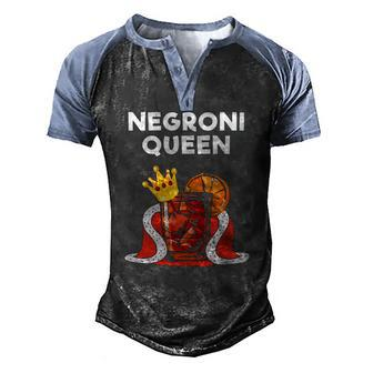 Negroni Queen Drinking Queen Men's Henley Raglan T-Shirt | Mazezy
