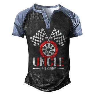 Race Car Birthday Party Racing Theme Uncle Pit Crew Family Men's Henley Shirt Raglan Sleeve 3D Print T-shirt - Seseable