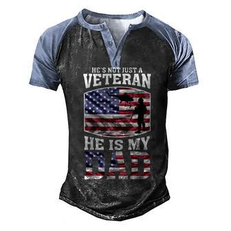 Veteran Dad 4Th Of July Or Labor Day Men's Henley Shirt Raglan Sleeve 3D Print T-shirt - Seseable