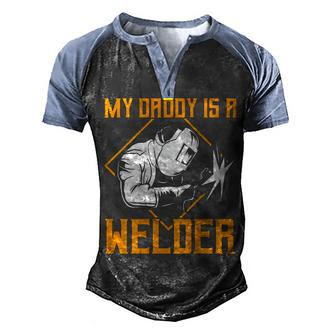 Welder Gifts Welding Design On Back Of Clothing V3 Men's Henley Shirt Raglan Sleeve 3D Print T-shirt - Seseable