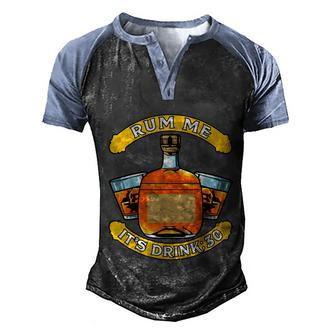 30 Vintage Rum Drinking Expert Tee V2 Men's Henley Shirt Raglan Sleeve 3D Print T-shirt - Monsterry