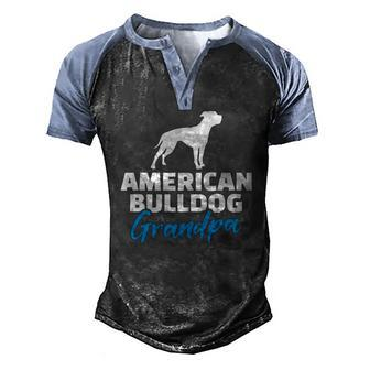 Mens American Bulldog Grandpa Men's Henley Raglan T-Shirt | Mazezy