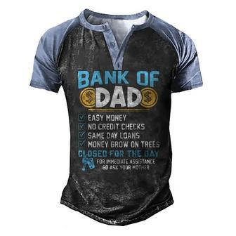 Bank Of Dad Easy Money Men's Henley Raglan T-Shirt | Mazezy