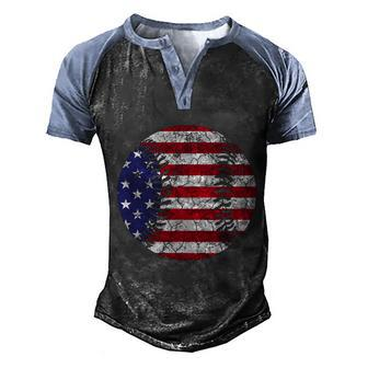 Baseball American Flag USA 4Th Of July Independence Day Men's Henley Shirt Raglan Sleeve 3D Print T-shirt - Monsterry