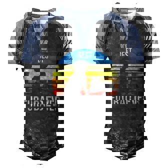 Best Fur Dad Ever Vintage Retro Dog And Cat Owner Funny Men's Henley Shirt Raglan Sleeve 3D Print T-shirt - Monsterry