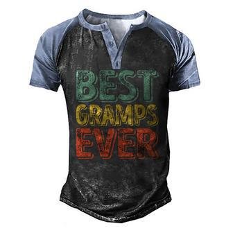 Mens Best Gramps Ever Christmas Fathers Day Men's Henley Raglan T-Shirt | Mazezy