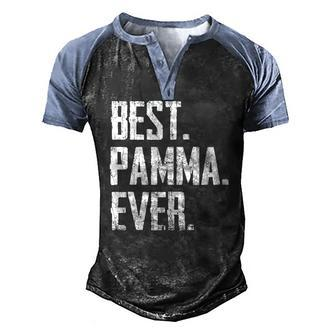 Best Pamma Ever Vintage Father Men's Henley Raglan T-Shirt | Mazezy